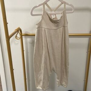 Kate Quinn EUC Wide Rib Oatmeal Overalls 18-24 M